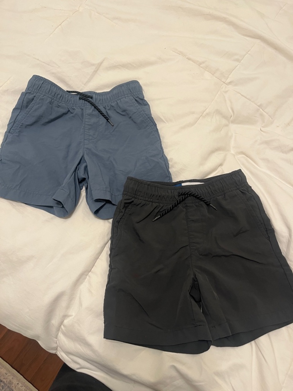 Old Navy Quick Dry Jogger Shorts (set of 2) steel blue & gray - Small 6-7